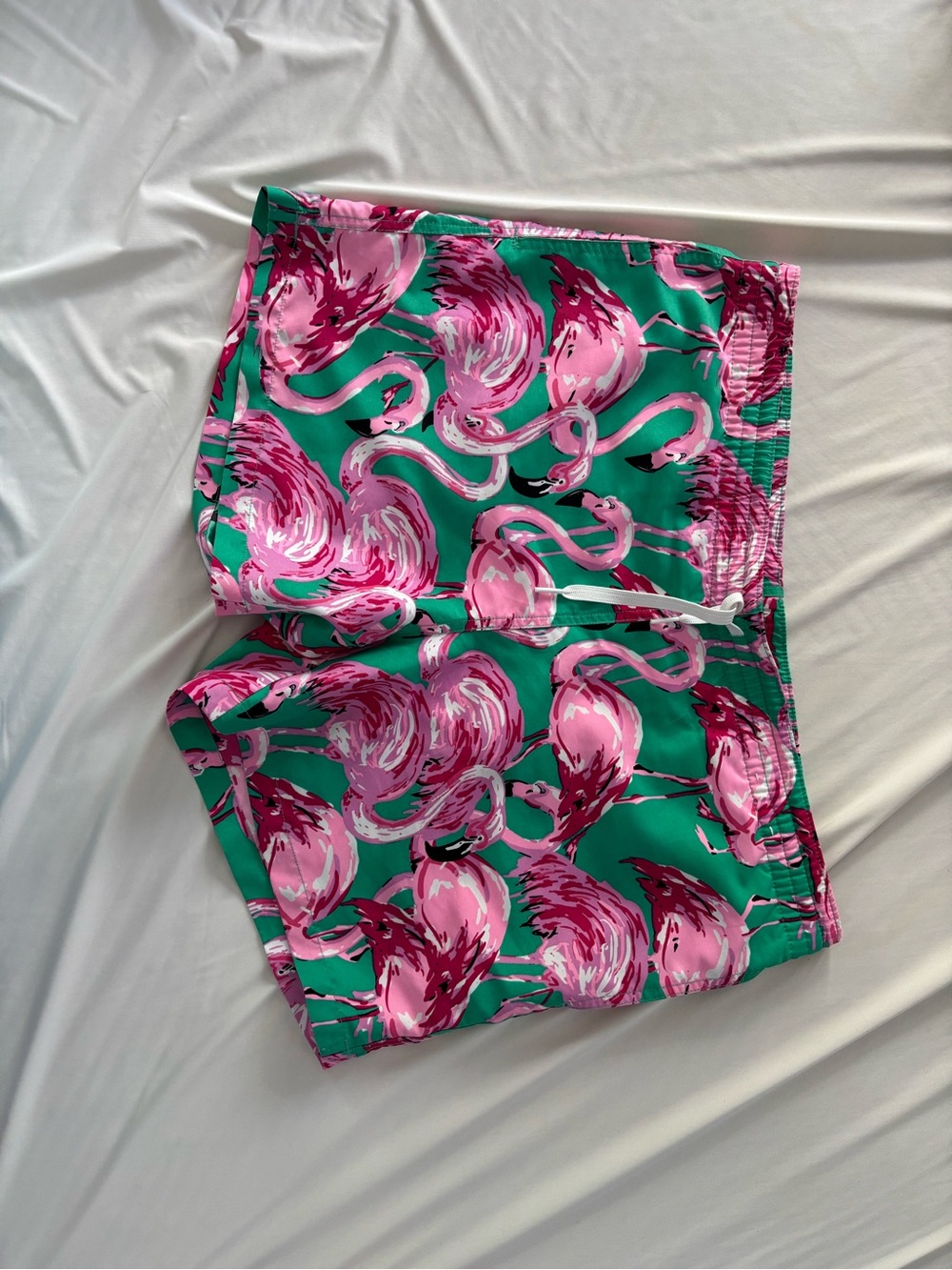 Mens chubbies Pink Flamingo Print Swim Trunks - Green